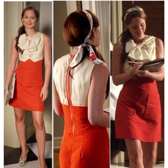 Marc Jacobs Blair Waldorf Bow Dress 4 Alessandra Runway Vest Mini A Line Small S - Picture 3 of 13